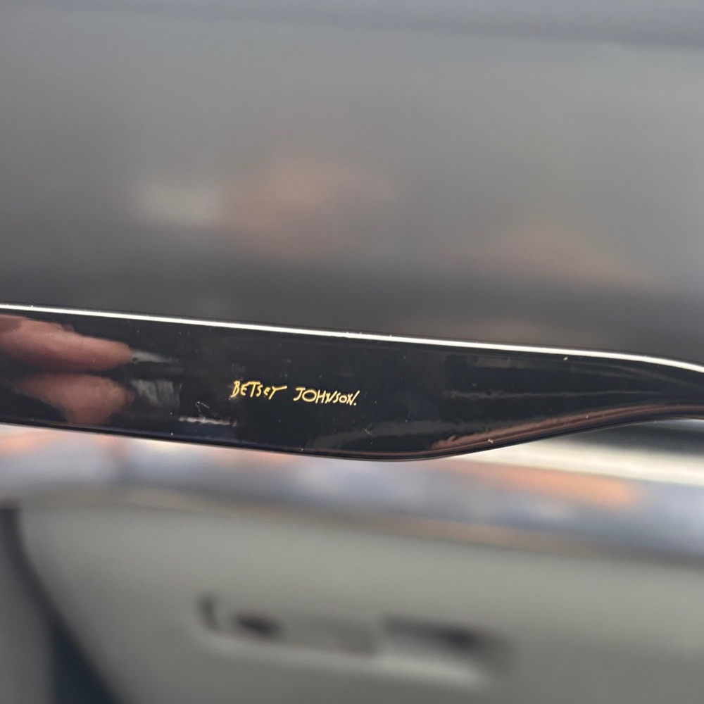 Betsey Johnson Black and Gold Sunglasses